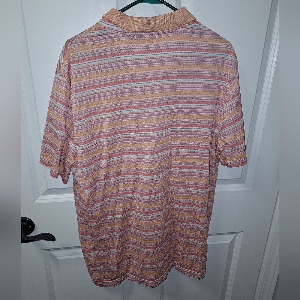 Jos.A.Bank men's large Polo in a multicolored striped pattern. - Picture 2 of 6